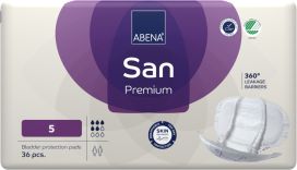 Abena San 5 Premium Unisex 1200ml White/ Purple Stripe