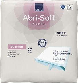 Abri Soft Superdry Bed Protector With Flaps Large 70 X 180 Cm 1750ml