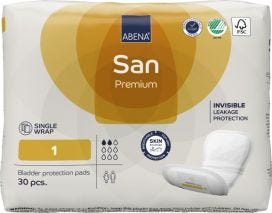 Abena San 1 Premium Unisex 200 Ml White/ Yellow Stripe