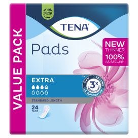 Tena Pads Normal Extra Standard Length 275x106mm 245ml