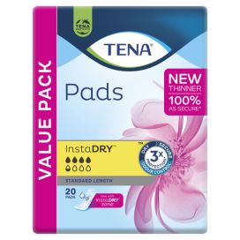 Tena Pads Instadry Standard Length 312x121 Mm 350ml