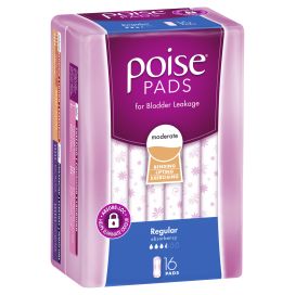 Poise Pads Regular Female 240ml 248mm White