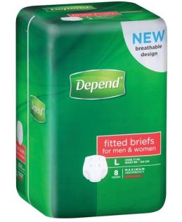 Depend Brief Normal Large Hip 82 144cm Unisex 2600ml Pink