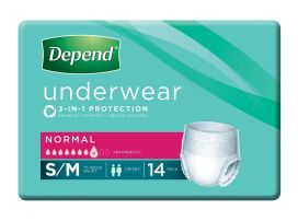 Depend Normal Underwear 71 107cm Medium Unisex 850ml