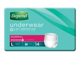Depend Normal Underwear Large 97 127cm Unisex 850ml