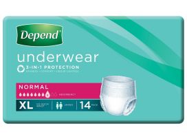 Depend Normal Underwear Xl 122cm 162cm Unisex 850ml
