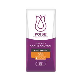 Poise Charcoal Light Liners Female 25ml White