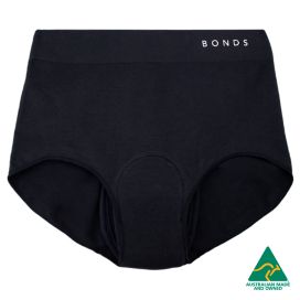 Minappi Comfytails Full Brief With Pad W78cm H103cm 14 Female 250 Ml Cotton Black