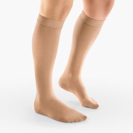 Venosan Stockings 3000 Cotton Ad Ccl 2 Long Closed Toe Large Beige