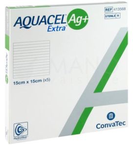 Aquacel Ag + Extra 15x15cm