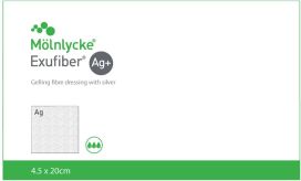 Exufiber Ag+ Dressing 4.5x20cm