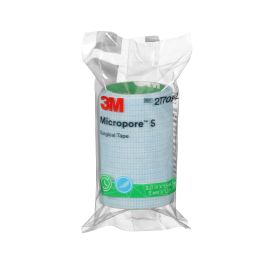 Micropore S Surgical Tape 5cm X 1.3m Silicone Blue