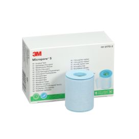 Micropore S Surgical Tape 5cm X 5m Silicone Blue