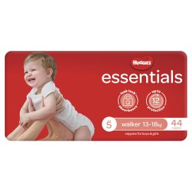 Huggies Nappies Essentials Walker Size 5 Unisex 13 18 Kg