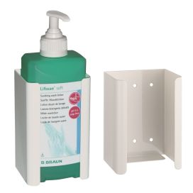 Wall Bracket 500ml Dispenser Pump Bottle Holder Silver
