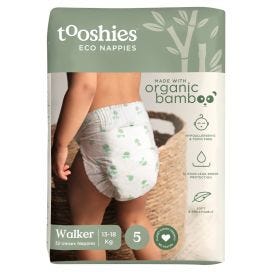 Tooshies Organic Bamboo Nappies Size 5 13 18kg Walker