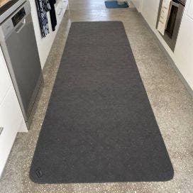 Conni Anti Slip Floor Mat   Marathon Runner 90x300cm Waterproof Grey