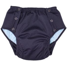 Minappi Pull Up Pant 3 Studded Side Opening 14 16 Yrs Waist 71 76cm Unisex 850ml Navy