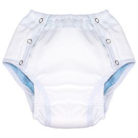 Minappi Pull Up Pant 3 Studded Side Opening 14 16 Yrs Waist 71 76cm Unisex 850ml White