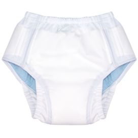 Minappi Pull Up Pant Velcro Side Opening 14 16 Yrs Waist 71 76cm Unisex 850ml White