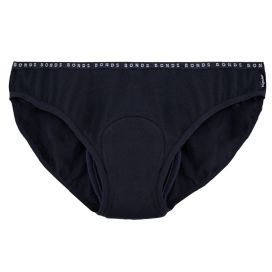 Minappi X Bonds Branded Women's Bikini Brief 10 Waist 68cm 100ml Cotton Black
