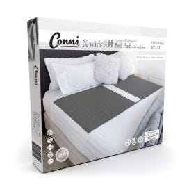 Conni X Wide Dual Bed Pad With Tuck Ins 153x85 Cm Waterproof Charcoal