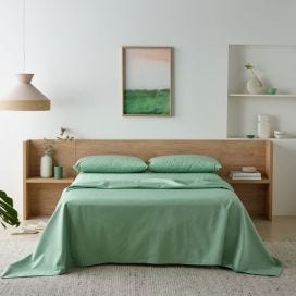 Staydry Waterproof Bamboo Fitted Sheet Ls Green