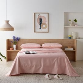 Staydry Bamboo Waterproof Sheet Set Blush Queen