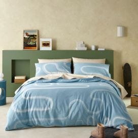 Staydry Quilt Cover Set Kaos Blue Queen