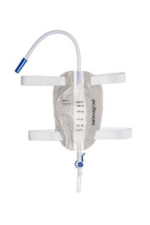 Mdevices Leg Bag With Silicone Lined Straps & Fabric Fastener 350ml Unisex 30cm Tube
