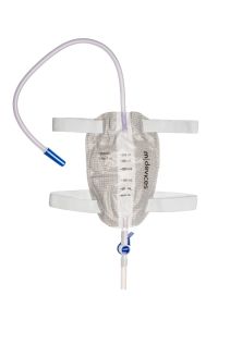 Mdevices Leg Bag With Silicone Lined Straps & Fabric Fastener 350ml Unisex 50cm Tube
